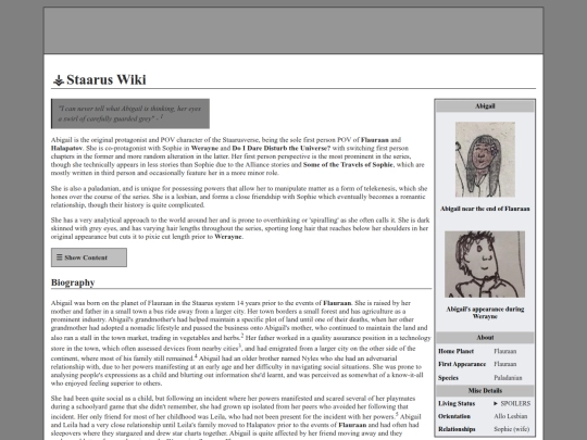 Staarus Wiki/Abigail screenshot