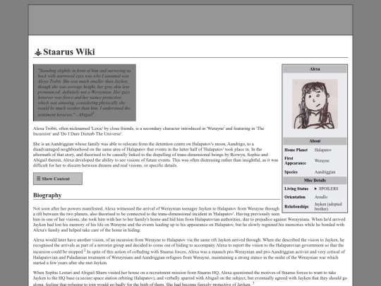 Staarus Wiki/Alexa screenshot