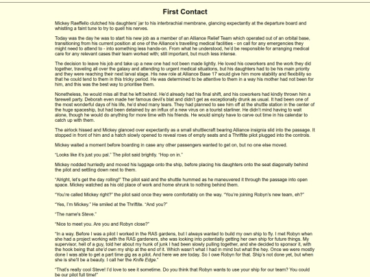Writing/FirstContact screenshot