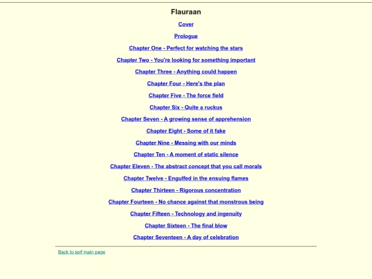 Writing/Flauraan/Contents screenshot