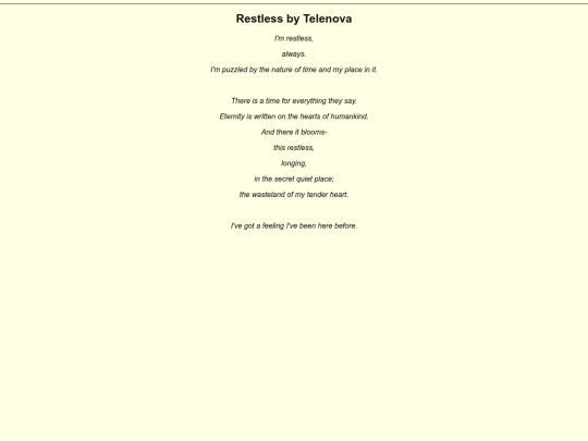 Writing/Restless screenshot