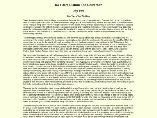 Writing/The Wedding Story/DayTwo screenshot