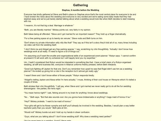 Writing/The Wedding Story/Gathering screenshot