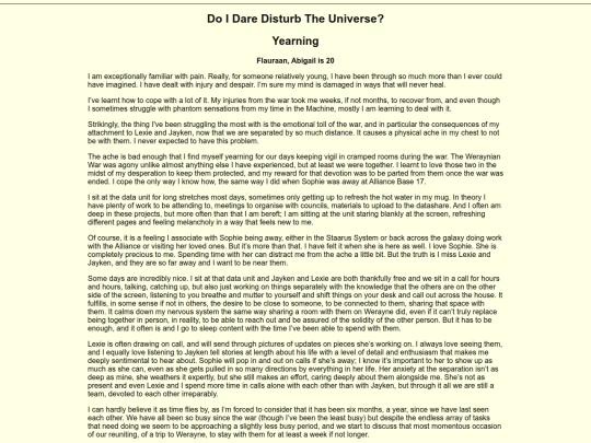 Writing/The Wedding Story/Yearning screenshot