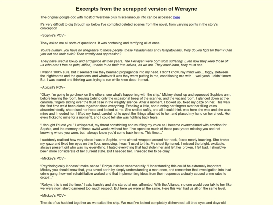 Writing/Werayneexcerpts screenshot