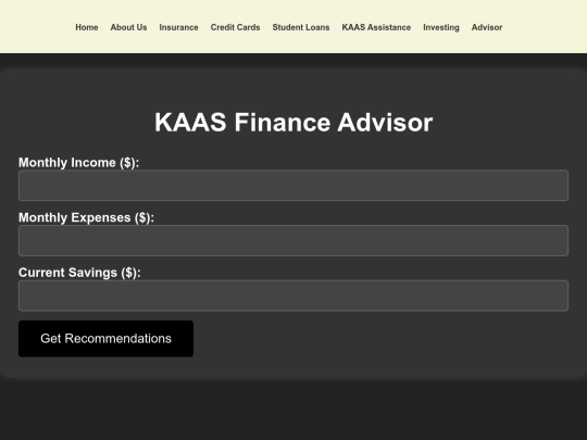 advisor screenshot