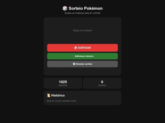 Sorteio screenshot