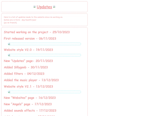 updates screenshot