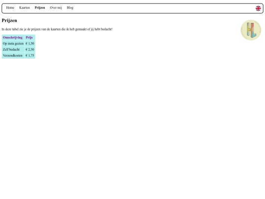 prijzen screenshot