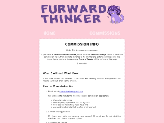 commissions screenshot
