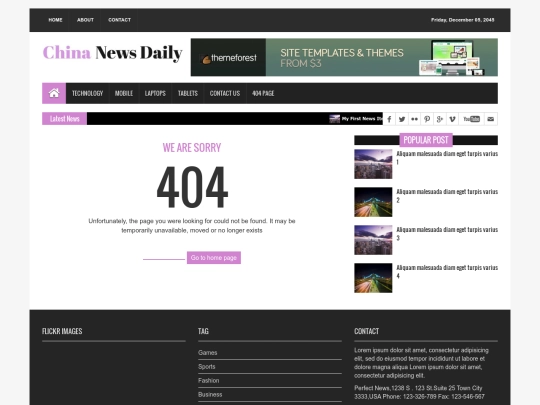 pages/404 screenshot
