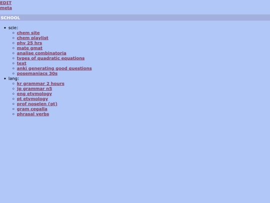 blog/school screenshot