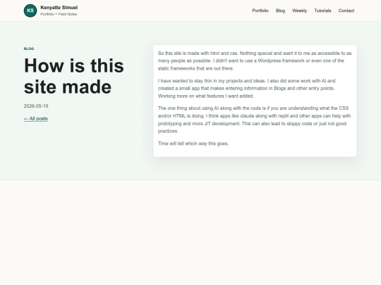 blogs/2026/05/19/site-creation screenshot