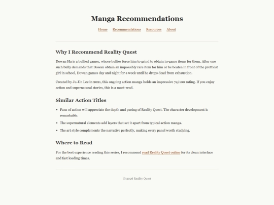 recommendations screenshot