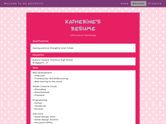 portfolio/resume screenshot
