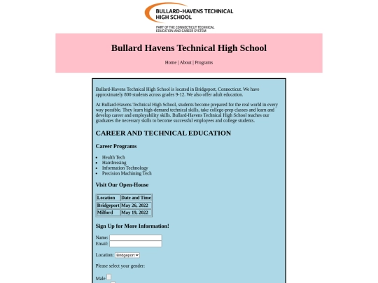 web-design/2-CSS/Styled_Bullard_Open_House screenshot
