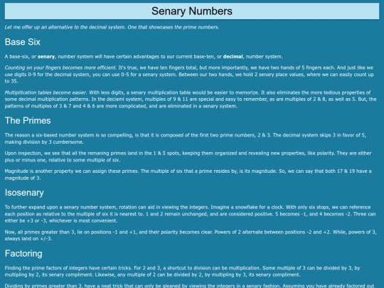 senary screenshot