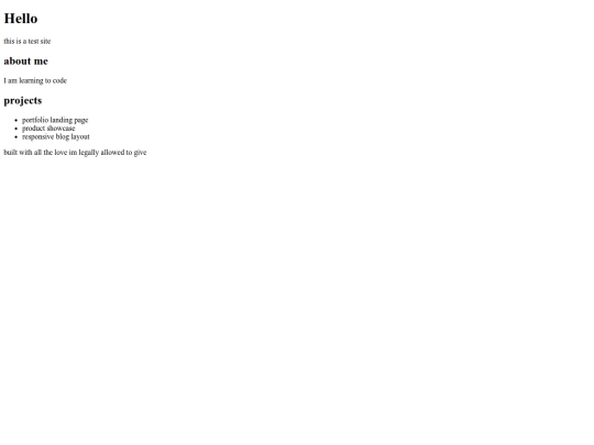 test screenshot