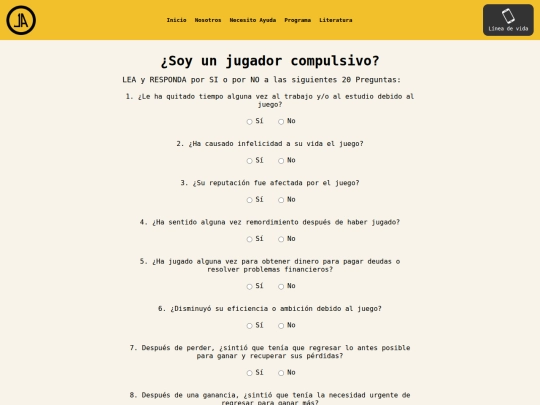 Soy un jugador compulsivo HTML screenshot