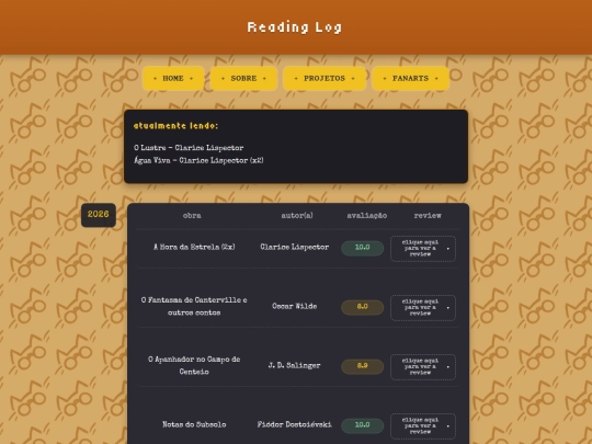 readinglog screenshot