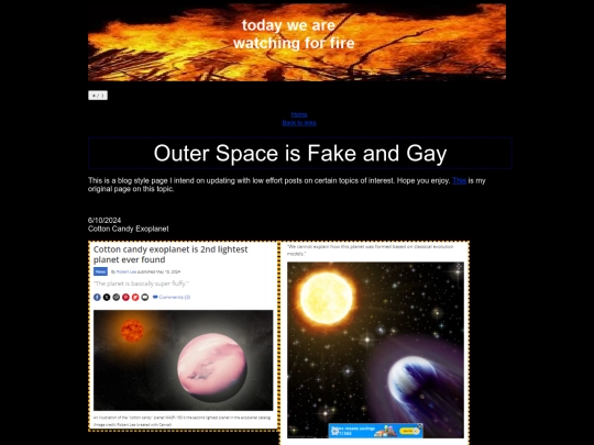 outerspaceisfakeblog screenshot