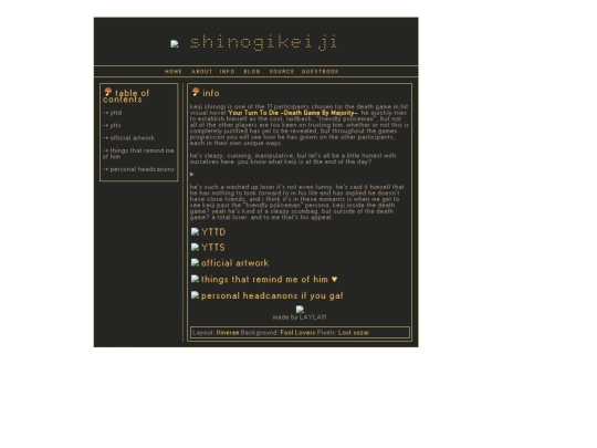 info screenshot