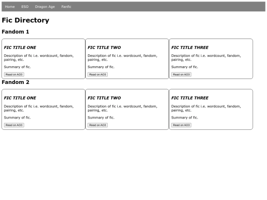 fanfic/directory screenshot