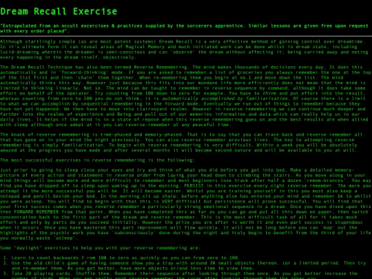rituals/dream_recall screenshot