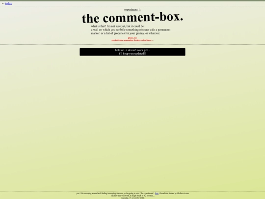 experiments/1 screenshot