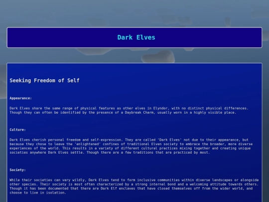 Elyndor/Dark Elves screenshot