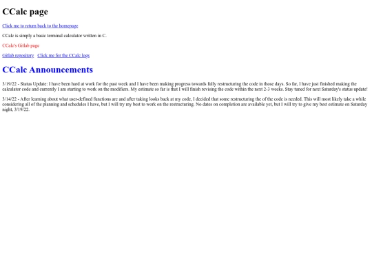 CCalc screenshot