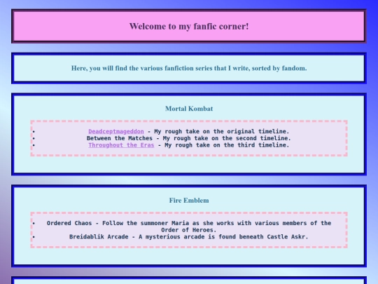 fanfic_index screenshot