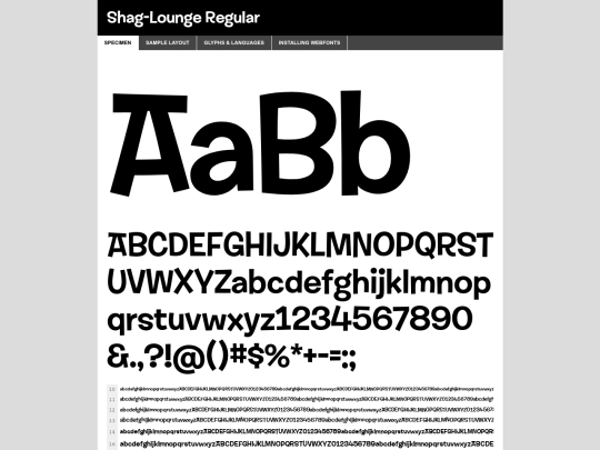 webfontkit/shag-lounge-demo screenshot