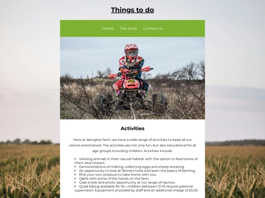 Activities screenshot