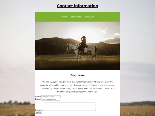 Contact screenshot