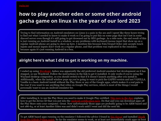 gacha/howtomakeandroidemulationworkonlinux2023 screenshot