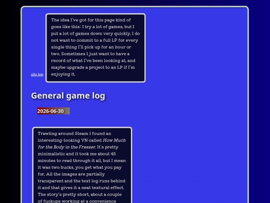 gamelog screenshot
