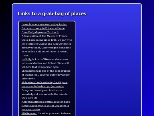links screenshot