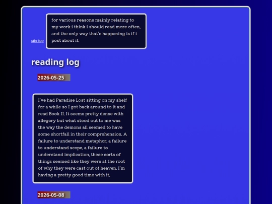 readinglog screenshot