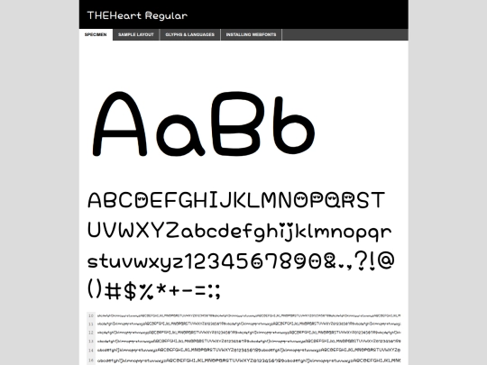 fonts/theheart/theheart-demo screenshot