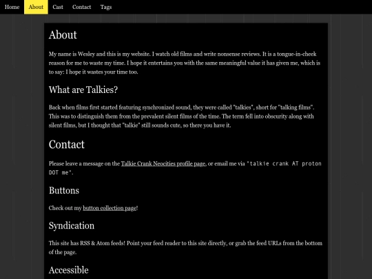 pages/about screenshot