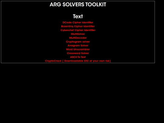 Tools screenshot