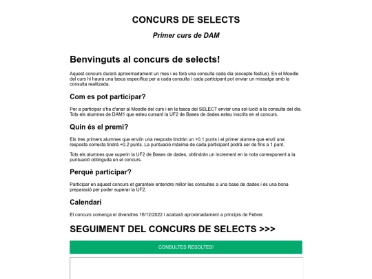 bdd/concurs-selects screenshot
