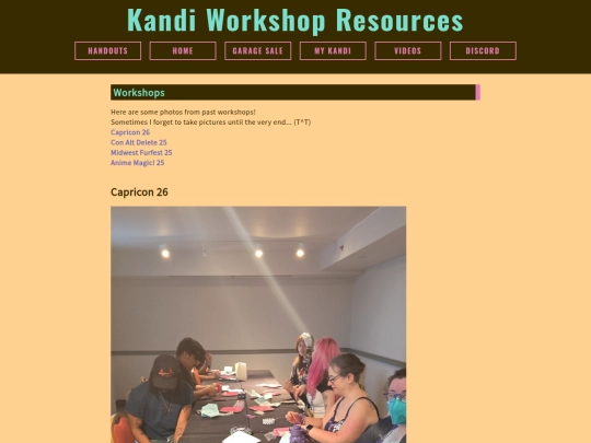 workshops screenshot