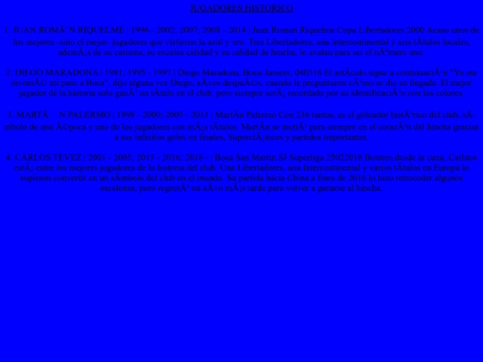 jugadores historicos boca screenshot