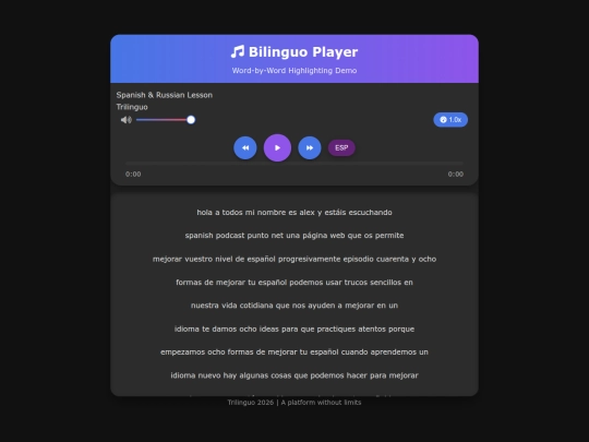 bilinguo-player screenshot
