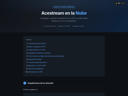 pelota/acestream-vps screenshot