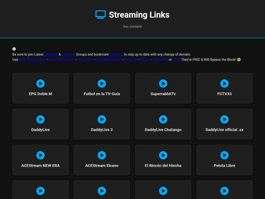 pelota/streamers screenshot