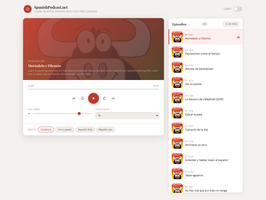 podcast/spanishpocast-player screenshot