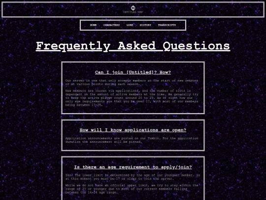 untitledFAQ screenshot